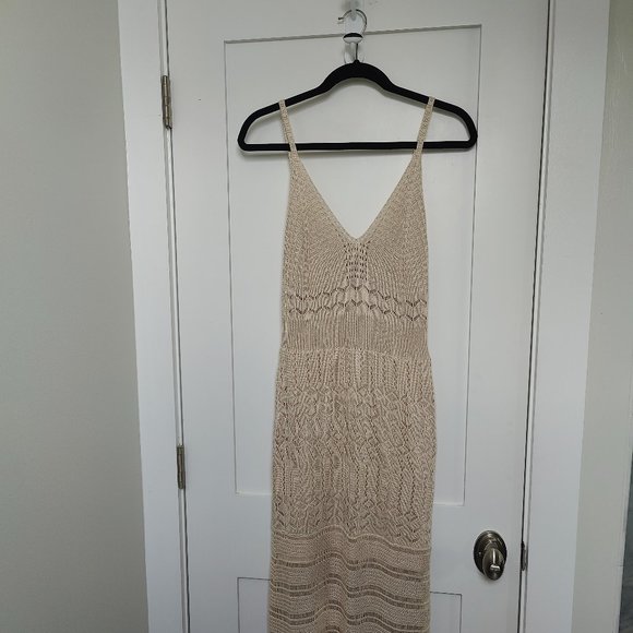 NWT The Post Tan Midi Dress Size Large - Picture 1 of 7